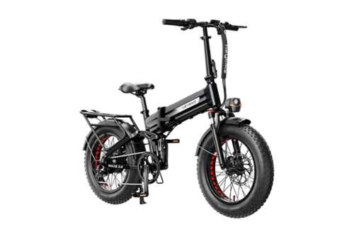 Rent to own Heybike - Mars 3.0 Foldable E-bike w/ 65 Miles Max Range & 28 MPH Max Speed - Hydraulic Brakes, Torque Sensor & Full Suspension - Black