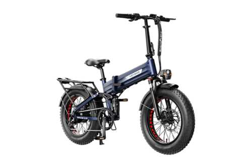 Rent to own Heybike - Mars 3.0 Foldable E-bike w/ 65 Miles Max Range & 28 MPH Max Speed - Hydraulic Brakes, Torque Sensor & Full Suspension - Blue