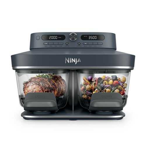 Rent to own Ninja - CRISPi Pro 6-in-1 DualZone Glass Air Fryer, 8 quart, Dishwasher safe - Cyberspace