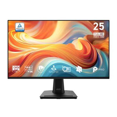 Rent to own MSI - PRO MP251 E14L 24.5" IPS FHD 144Hz 1ms FreeSync Business Monitor with Built-in Speakers(Video Port, HDMI) - Black