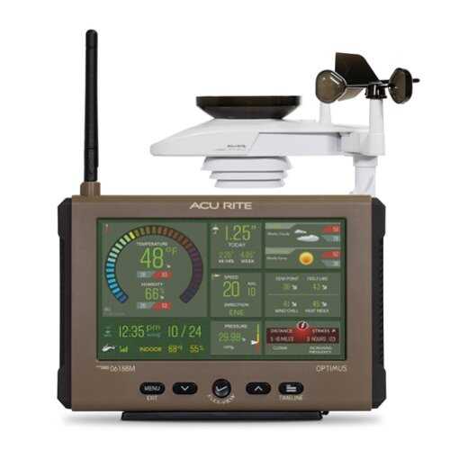 Rent to own AcuRite - Optimus Weather Station with WiFi HD Display, Lightning Detection, Temperature, Humidity, Wind & Rainfall - Gray