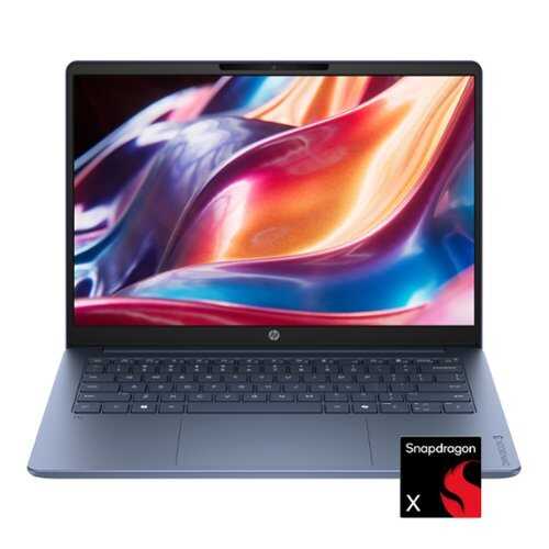 Rent to own HP - OmniBook 3 - 14" 2K OLED Laptop - Snapdragon X (8-core) - 16GB Memory - 256GB SSD - Copilot+ PC - Starlit Blue