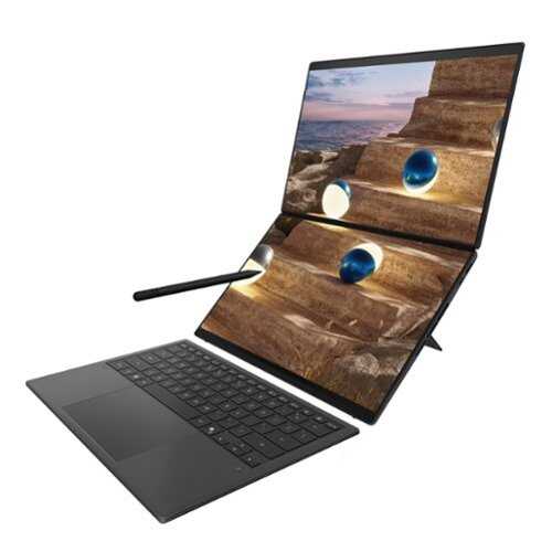 Rent to own ASUS - Zenbook Duo Dual 14" 3K OLED Touch Laptop - Intel Core Ultra 9 386H - 32GB Memory - 1TB SSD - Moher Gray