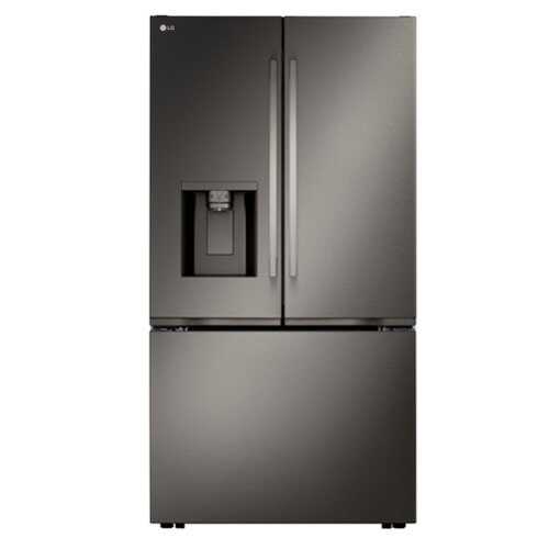 Rent to own LG - 36-in Counter-Depth MAX 23.7 Cu. Ft. French Door Smart Refrigerator with Zero Clearance and Dual Ice - Black Stainless Steel