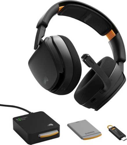 Rent to own Glorious - GHS Wireless InfinitePlay 2.4/Bluetooth Over-Ear Wireless Gaming Headset + Base Station for PC, PS5, PS4 and Switch - Black