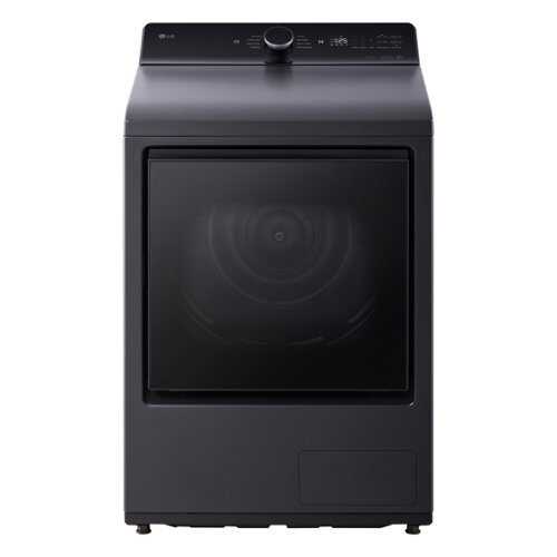 Rent to own LG - 7.3 Cu. Ft. Smart Ventless Electric Dryer with Heat Pump and AI Sensing - Matte Black
