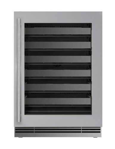 Rent to own U-Line - 24"W. 4.9 Cu.Ft. Built-In Wine Refrigerator- Frame w. Glass - Stainless Steel