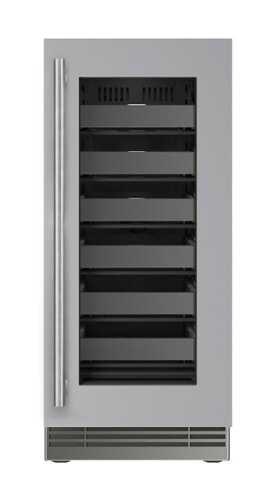 Rent to own U-Line - 15"W. 4.9 Cu.Ft. Built-In Wine Refrigerator- Frame w. Glass - Stainless Steel