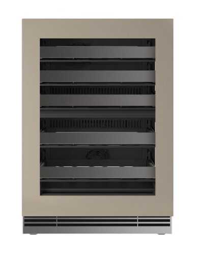 Rent to own U-Line - 24"W. 5.1 Cu.Ft. Built-In Dual-Zone Wine Ref.-Panel Ready Fram w. Glass - Custom Panel Ready