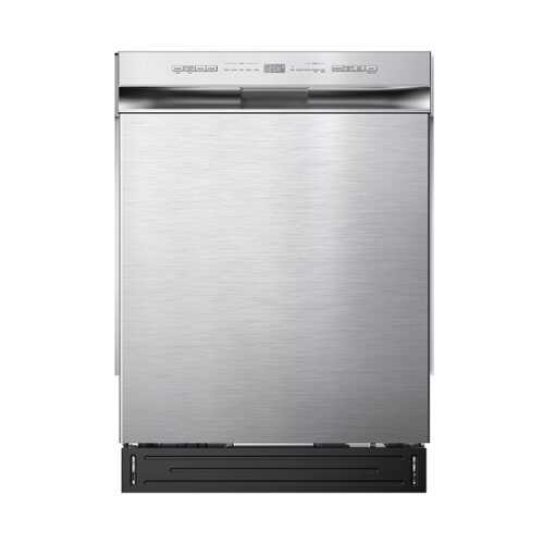 Rent to own Midea - 24" Front Control Built-In Dishwasher with Auto-Open Door, Hybrid Tub, Heated Dry, 52 dB - Stainless Steel