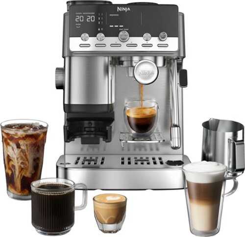 Rent to own Ninja - Luxe™ Café Mini Plus AutoFroth Espresso Machine & Drip Coffee Maker with Built-in Burr Grinder & Hands-Free Frother - Stainless Steel