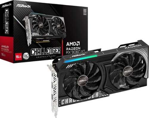 Rent to own ASRock - Challenger Radeon RX 9060 XT 16GB GDDR6 PCI Express 5.0 x16 Graphics Card
