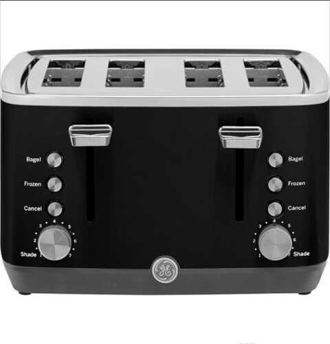 Rent to own GE - 4-Slice Toaster with 7 Shade Settings and Extra Wide Slots - Onyx Black