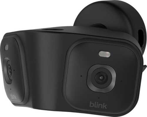 Rent to own Blink - Arc – Hard Wired Panoramic Vision, 180° coverage, Mini 2K+ dual-camera security, single power source – 2 cameras - Black