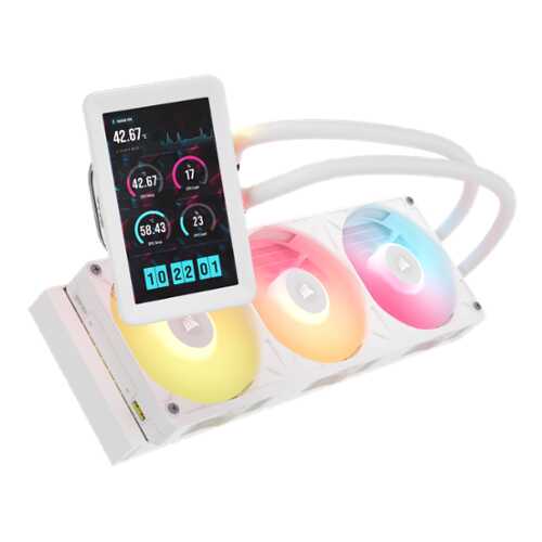 Rent to own CORSAIR - iCUE LINK TITAN II 360 RX LCD AIO Liquid CPU Coolers - White