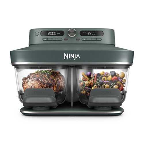 Rent to own Ninja - CRISPi Pro 6-in-1 DualZone Glass Air Fryer, 8 quart, Dishwasher safe - Vista Green