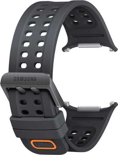 Rent to own Samsung - Marine Band for Galaxy Watch Ultra and Galaxy Watch Ultra2 M/L - Black