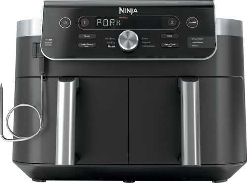 Rent to own Ninja - DualZone Smart XL 6-in-1 Air Fryer, 10-qt Capacity with Thermometer - Black