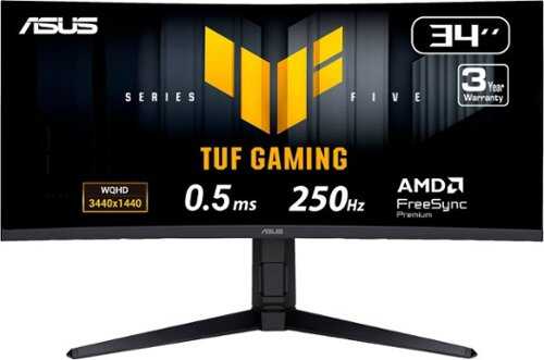 Rent to own ASUS - TUF Gaming 34" 2K VA 250Hz 1ms Curved Ultrawide Gaming Monitor with FreeSync Premium and HDR (DisplayPort, HDMI) - Black