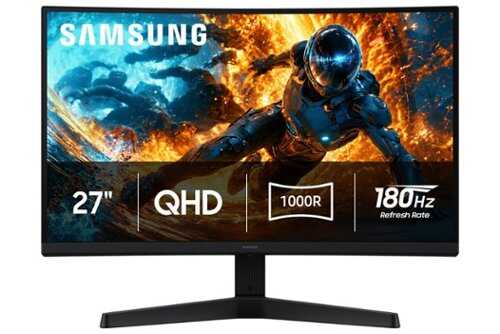 Rent to own Samsung - 27" Odyssey G5 (G55H) QHD 180Hz 1ms AMD FreeSync 1000R Curved Gaming Monitor with HDR10 - Black