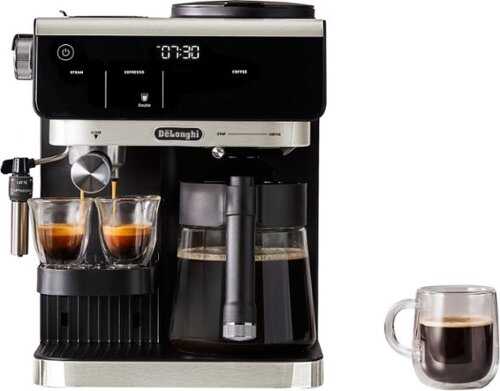 Rent to own De'Longhi - All-In-One Combination Coffee and Espresso Machine COM630BK - Black and Stainless Steel