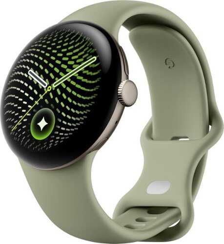 Rent to own Google - Pixel Watch 5 (45mm) - Wi-Fi - Satin Pyrite Case - Olive Band - (2026)