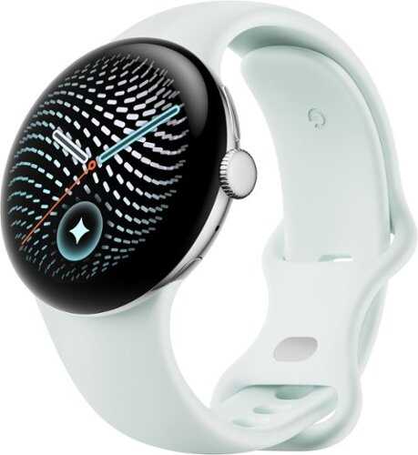 Rent to own Google - Pixel Watch 5 (45mm) - LTE - Polished Silver Case - Fog Band - (2026)