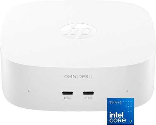 Rent to own HP - OmniDesk Mini Desktop PC - Intel Core 3 304 - 8GB Memory - 128GB UFS - Cashmere White
