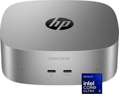 Rent to own HP - OmniDesk Mini Desktop PC - Intel Core Ultra 5 325 - 16GB Memory - 512GB SSD - Smoke Silver
