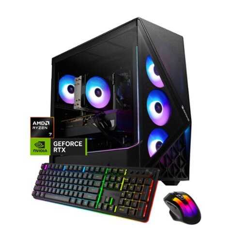 Rent to own iBUYPOWER - Slate Gaming Desktop PC AMD Ryzen 7 7800X3D 2023 NVIDIA GeForce RTX 5060Ti 8GB 16GB DDR5 1TB NVMe SSD Storage - Black
