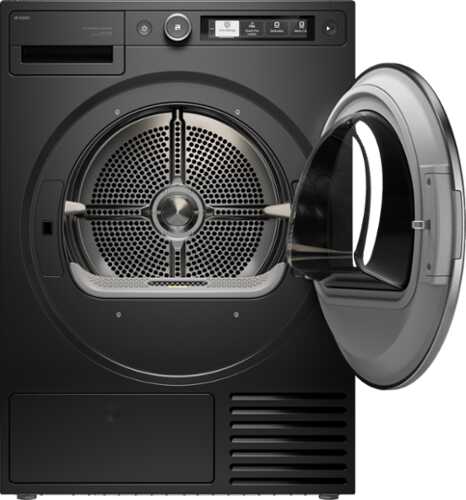 Rent to own Asko - 5.2 cu. ft. Stackable Electric Vented Dryer - Butterfly Drying System, Soft Drum Technology, 18 Programs – Graphite - Graphite Black