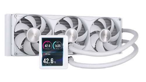 Rent to own CORSAIR - NAUTILUS II 360 RS LCD Liquid CPU Cooler – 3.5" IPS LCD – FlowDrive 2S Pump – RS II Unified Frame Fans – 360mm Radiator - White