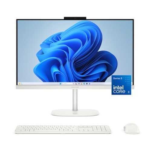 Rent to own HP - OmniStudio 23.8" WLED Touchscreen All-in-One with Adjustable Height - Intel Core 3 304 (2026) - 8GB Memory - 512GB SSD - Cotton White