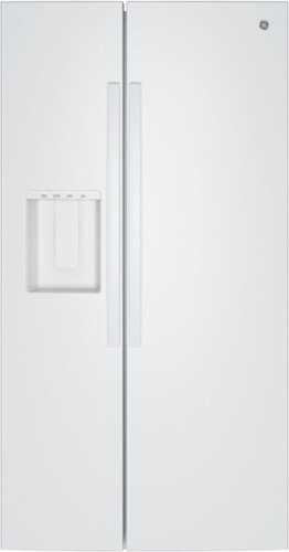 Rent to own GE - 36 in. Wide 23.6 Cu. Ft. Freestanding Counter-Depth Side-By-Side Refrigerator ith Extra Tall Water and Ice Dispenser - White