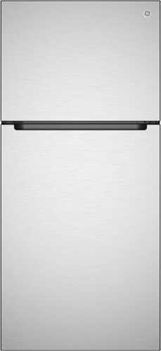 Rent to own GE - 30 in. Wide 19 Cu. Ft. Freestanding Garage Ready Top Freezer Refrigerator with Bright LED Lighting - Stainless Steel