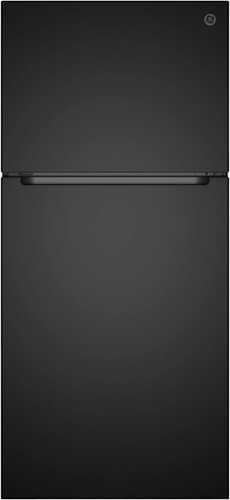 Rent to own GE - 30 in. Wide 21 Cu. Ft. Freestanding Garage Ready Top Freezer Refrigerator with Bright LED Lighting - Black