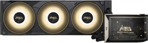 Rent to own MSI - MEG CORELIQUID E15 360 - 360mm AIO Liquid Cooler - 6.67" 2K AMOLED Curved Screen - LGA 1851/1700/AM5/AM4 - Black