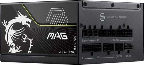 Rent to own MSI - MAG A1000PLS PCIE5 - Full Modular - 80 Plus Platinum 1000W - 105°C Main Capacitor - ATX 3.1 Ready - Gaming Power Supply - Black