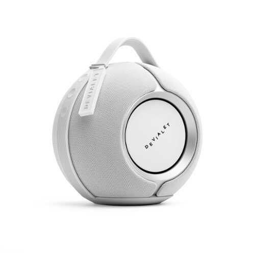 Rent to own Devialet - Mania Portable Bluetooth and Wi-Fi Capability Speaker (w/Cocoon Dock) - White Mist