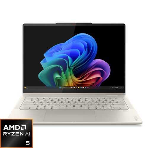 Rent to own Lenovo - Yoga 7 2-in-1 14" 2K OLED Touchscreen Laptop - AMD Ryzen AI 5 330 2025 - 8GB Memory - 512GB Storage - Copilot+ PC - Seashell