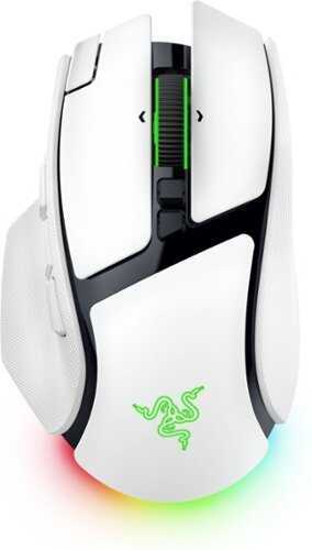 Rent to own Razer - Basilisk V4 Pro Ergonomic Gaming Mouse with 8000 Hz Polling and Chroma RGB - Wireless - White