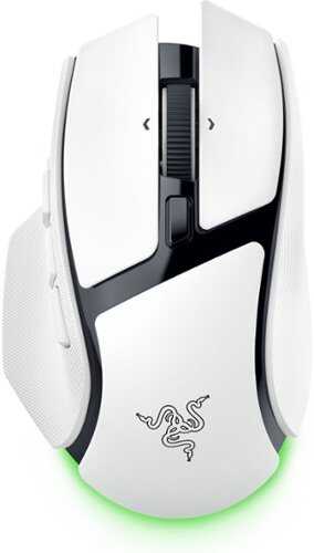 Rent to own Razer - Basilisk V4 HyperSpeed Ergonomic Gaming Mouse with Chroma RGB Underglow - Wireless - White