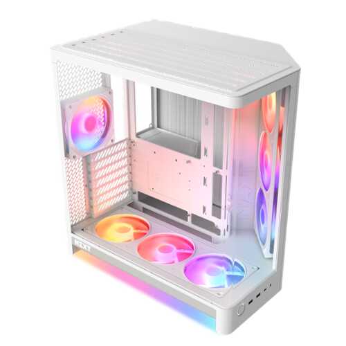 Rent to own NZXT - H6 RGB+ - ATX Dual-Chamber PC Case with Pre-Installed RGB Fans and Control Hub Lite - White