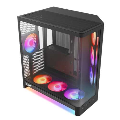 Rent to own NZXT - H6 RGB+ - ATX Dual-Chamber PC Case with Pre-Installed RGB Fans and Control Hub Lite - Black