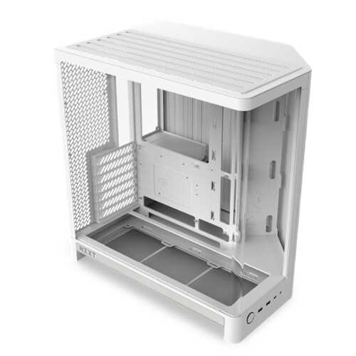 Rent to own NZXT - H6 - ATX Dual-Chamber PC Case with Seamless Curved Tempered Glass - White