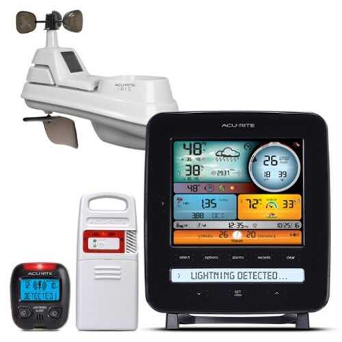 Rent to own AcuRite - Iris 5n1 Weather Station Bundle w/Portable & Stationary Lightning Detector - Black