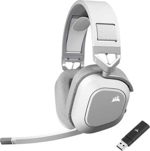 Rent to own CORSAIR - HS80 MAX Wireless Gaming Headset for PC, Mac, PS5, PS4, and Mobile - White
