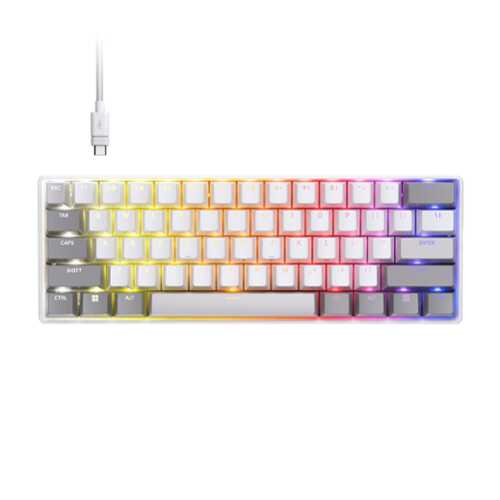 Rent to own CORSAIR - CLIPPER PRO MINI 60 Hall Effect Gaming Keyboard - White