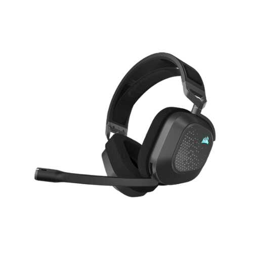 Rent to own CORSAIR - HS80 v2 Max Wireless Gaming Headset with 2.4GHz + Bluetooth Simultaneous for PC, PS5, PS4, Switch, Mobile - Steel Gray