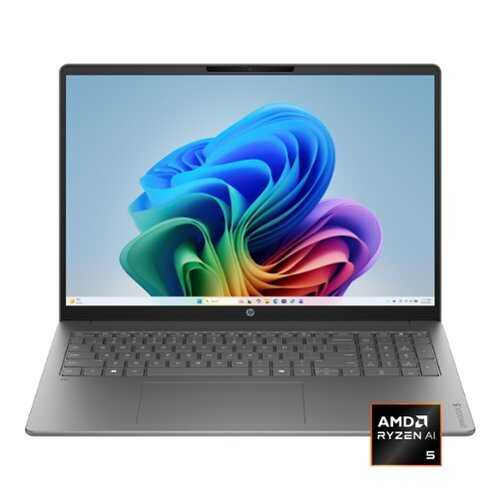 Rent to own HP - OmniBook 5 - 16" 2K Touchscreen Laptop - AMD Ryzen AI 5 330 (2025) - 16GB Memory - 512GB SSD - Copilot+ PC - Meteor Silver